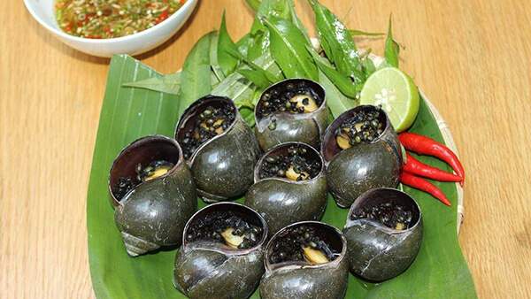 ốc nướng tiêu xanh cần thơ